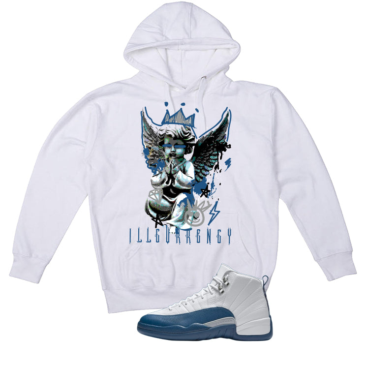 Air Jordan 12 French Blue White T-Shirt (Graffiti Angel)| illcurrency