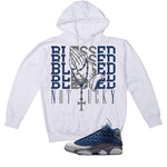 Air Jordan 13 Flint White T-Shirt (Blessed not lucky)| illcurrency
