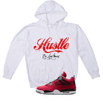 Air Jordan 4 Toro Bravo Matching T-Shirt, Sweatshirts, & Hoodies White T-Shirt (Hustle By Any Means)| illcurrency