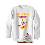 Air Jordan 5 Sunset Matching T-Shirt Love Is Fake