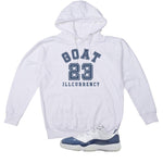Air Jordan 11 Low Diffused Blue White T-Shirt (GOAT 23)| illcurrency