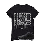 NIKE FOAMPOSITE ONE CARBON FIBER Matching T-Shirt, Sweatshirts & Hoodies Black T-Shirt (Blessed not lucky)| illcurrency
