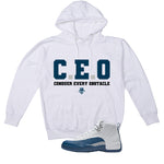 Air Jordan 12 French Blue White T-Shirt (Ceo)| illcurrency