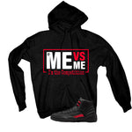 Air Jordan 12 Bloodline Matching T-Shirt, Sweatshirts, & Hoodies Black T-Shirt (Me Vs Me)| illcurrency
