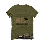 Nike Dunk Low Frankenstein Matching T-Shirt, Sweatshirts & Hoodies Military Green T-Shirt (Me vs Me)| illcurrency