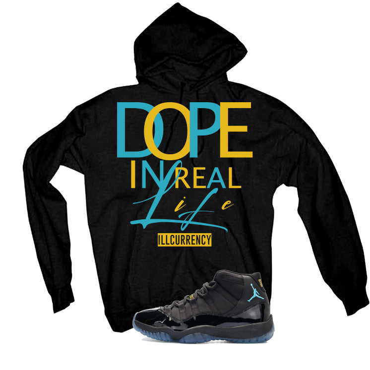 Air Jordan 11 Gamma Blue Matching T-Shirt, Sweatshirts & Hoodies Black T-Shirt (DOPE)| illcurrency