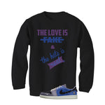 Air Jordan 1 Low OG Voodoo Alternate Matching T-Shirt, Sweatshirts & Hoodies Black T-Shirt (The Love Is Fake)| illcurrency
