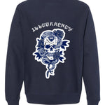 Air Jordan 5 “Georgetown” | illcurrency Navy Blue T-Shirt (Skeleton Rose)
