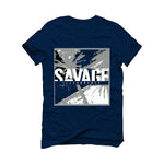 AIR JORDAN 3 “WHITE NAVY”| ILLCURRENCY Navy Blue T-Shirt (SAVAGE)