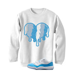 Air Jordan 11 Low University Blue Matching T-Shirt, Sweatshirts & Hoodies White T-Shirt (Heart)| illcurrency