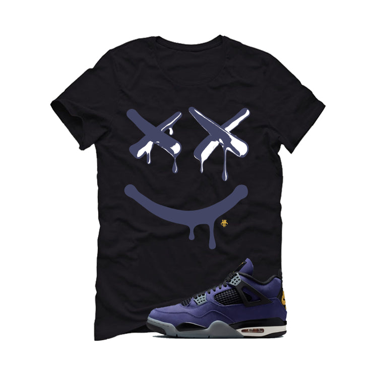Air Jordan 4 OG Lakers Matching T-Shirt, Sweatshirts & Hoodies Black T-Shirt (Happy Drip)| illcurrency