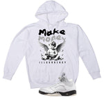 Air Jordan 5 White Black White T-Shirt (Make Money)| illcurrency