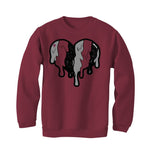 Air Jordan 5 Burgundy - Burgundy T-Shirt (Heart)
