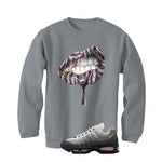 Nike Air Max 95 Pink Foam Matching T-Shirt, Sweatshirts, & Hoodies Grey T-Shirt (Lips Uncensored)| illcurrency
