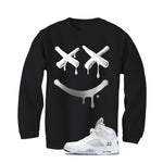 Air Jordan 5 OG White Metallic Matching T-Shirt, Sweatshirts & Hoodies Black T-Shirt (Happy Drip)| illcurrency