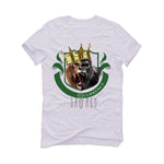 Nike Dunk Low Satin Green - White T-Shirt (Savage King)