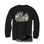 A Ma Maniere x Air Jordan 3 Black Black T-Shirt (PLUG TALK)| illcurrency