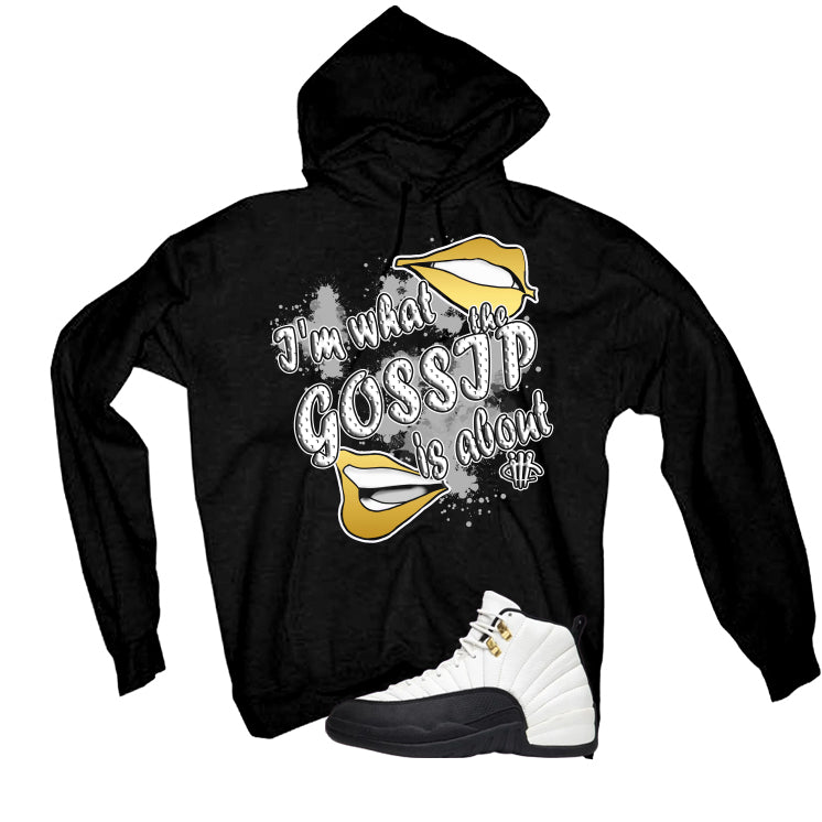 Air Jordan 12 Taxi Matching T-Shirt, Sweatshirts & Hoodies Black T-Shirt (Gossip)| illcurrency