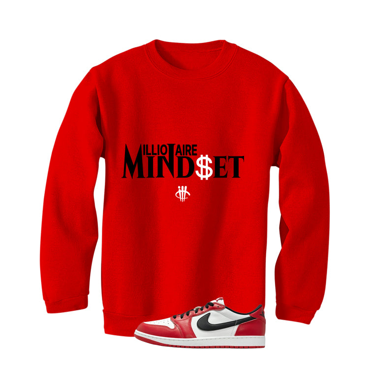 Air Jordan 1 Low OG Chicago Matching T-Shirt, Sweatshirts & Hoodies Red T-Shirt (Millionaire Mindset)| illcurrency