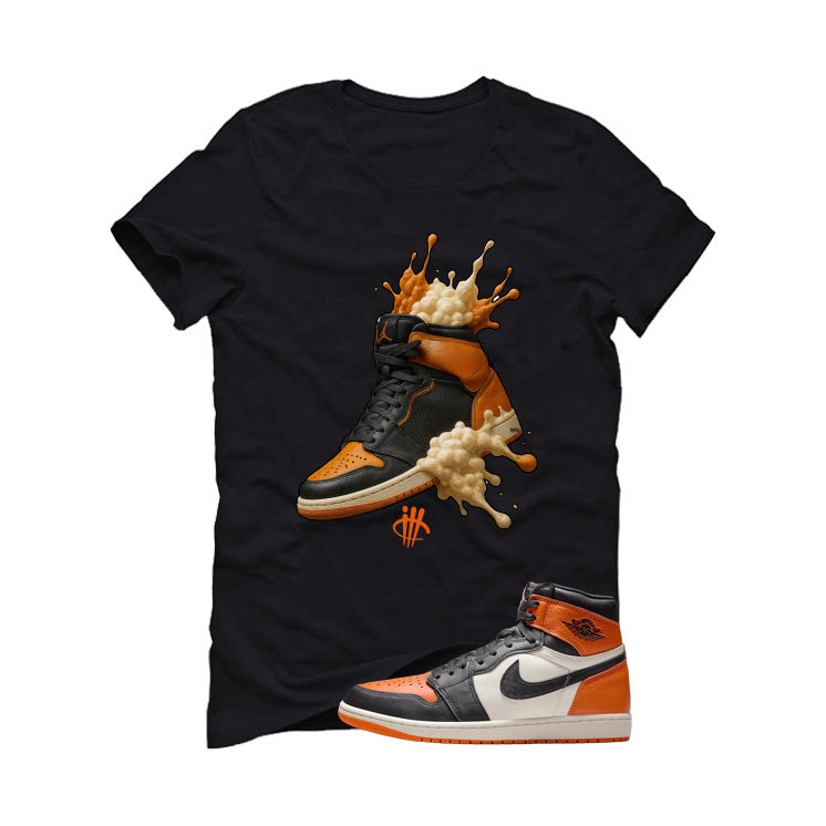 Air Jordan 1 High OG Shattered Backboard Black T-Shirt (Splash Shoe)| illcurrency