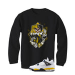 Air Jordan 4 Tour Yellow Matching T-Shirt Black T-Shirt (Jack in a Box)| illcurrency
