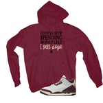 A Ma Maniere x Air Jordan 3 Burgundy Crush Maroon T-Shirt (STOP SPENDING MONEY)| illcurrency