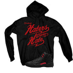 Air Jordan 12 Bloodline Matching T-Shirt, Sweatshirts, & Hoodies Black T-Shirt (Haters gonna hate)| illcurrency