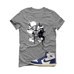 Air Jordan 1 Rare Air Deep Royal Blue Grey T-Shirt (Iron Bull)| illcurrency