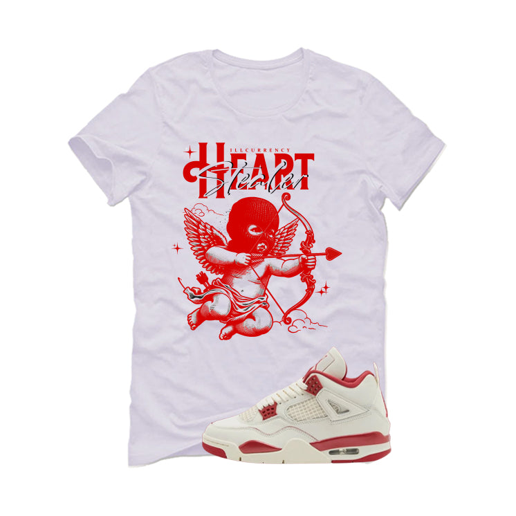Air Jordan 4 Valentine’s Day (Sierra Red) Matching T-Shirt, Sweatshirts & Hoodies White T-Shirt (Heart Stealer)| illcurrency