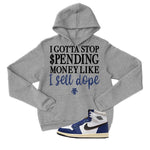Air Jordan 1 Rare Air Deep Royal Blue Grey T-Shirt (Gotta Stop Spending Money)| illcurrency