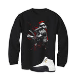 Air Jordan 12 Taxi Matching T-Shirt, Sweatshirts & Hoodies Black T-Shirt (Jordan)| illcurrency