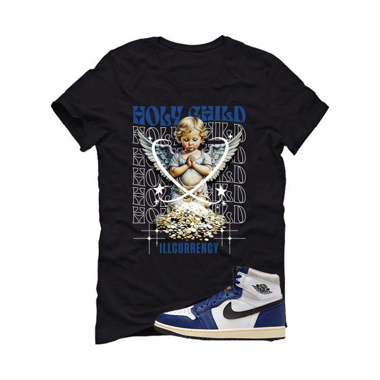 Air Jordan 1 Rare Air Deep Royal Blue Black T-Shirt (Holy Child)| illcurrency