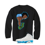 Air Jordan 9 “Powder Blue” | illcurrency Black T-Shirt (BOO)