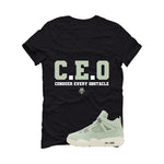 Air Jordan 4 WMNS Seafoam Black T-Shirt (CEO)| illcurrency