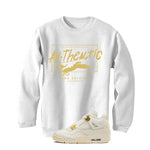 Air Jordan 4 WMNS “Metallic Gold” | illcurrency White T-Shirt (Authentic)