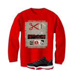 Air Jordan 11 Low Bred Red T-Shirt (Cut from a different cloth)| illcurrency