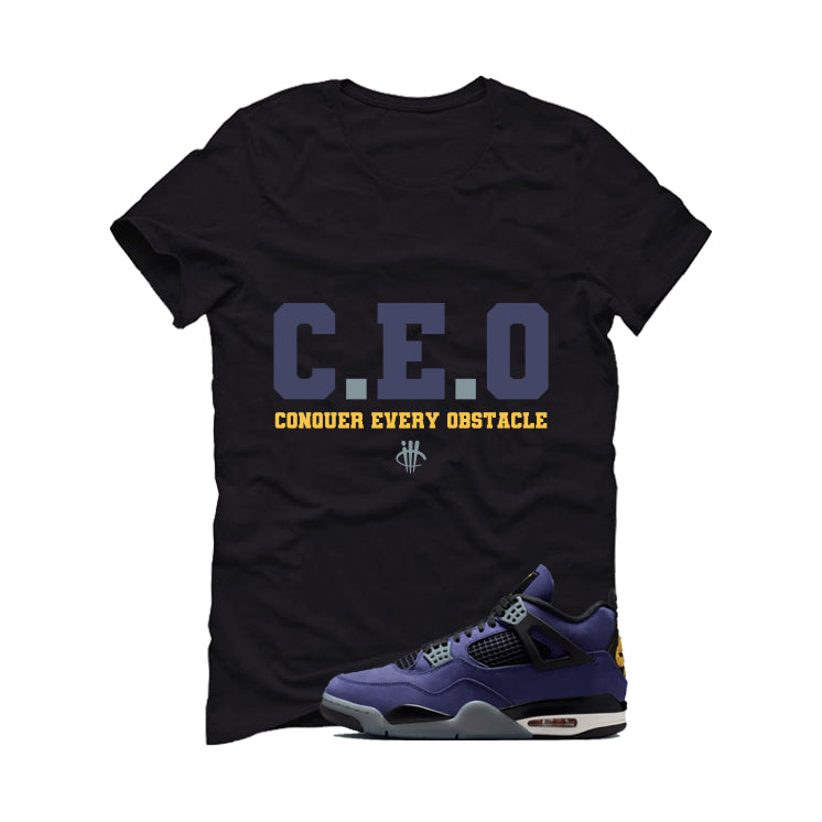 Air Jordan 4 OG Lakers Matching T-Shirt, Sweatshirts & Hoodies Black T-Shirt (Ceo)| illcurrency