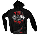 Air Jordan 12 Bloodline Matching T-Shirt, Sweatshirts, & Hoodies Black T-Shirt (Time is Money)| illcurrency