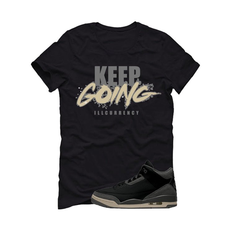 A Ma Maniere x Air Jordan 3 Black Black T-Shirt (keep Going)| illcurrency