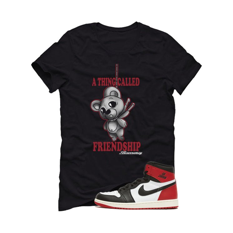 Air Jordan 1 High OG Black Toe Reimagined Black T-Shirt (Friendship Teddy)| illcurrency