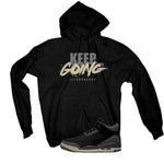 A Ma Maniere x Air Jordan 3 Black Black T-Shirt (keep Going)| illcurrency