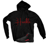 Air Jordan 12 Bloodline Matching T-Shirt, Sweatshirts, & Hoodies Black T-Shirt (Stay Humble)| illcurrency