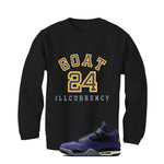 Air Jordan 4 OG Lakers Matching T-Shirt, Sweatshirts & Hoodies Black T-Shirt (Goat 24)| illcurrency