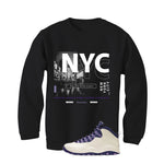 Air Jordan 10 WMNS Hydrangeas Matching T-Shirt, Sweatshirts & Hoodies Black T-Shirt (City Never Sleeps)| illcurrency