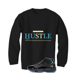 Air Jordan 11 Gamma Blue Matching T-Shirt, Sweatshirts & Hoodies Black T-Shirt (Hustle Definition)| illcurrency