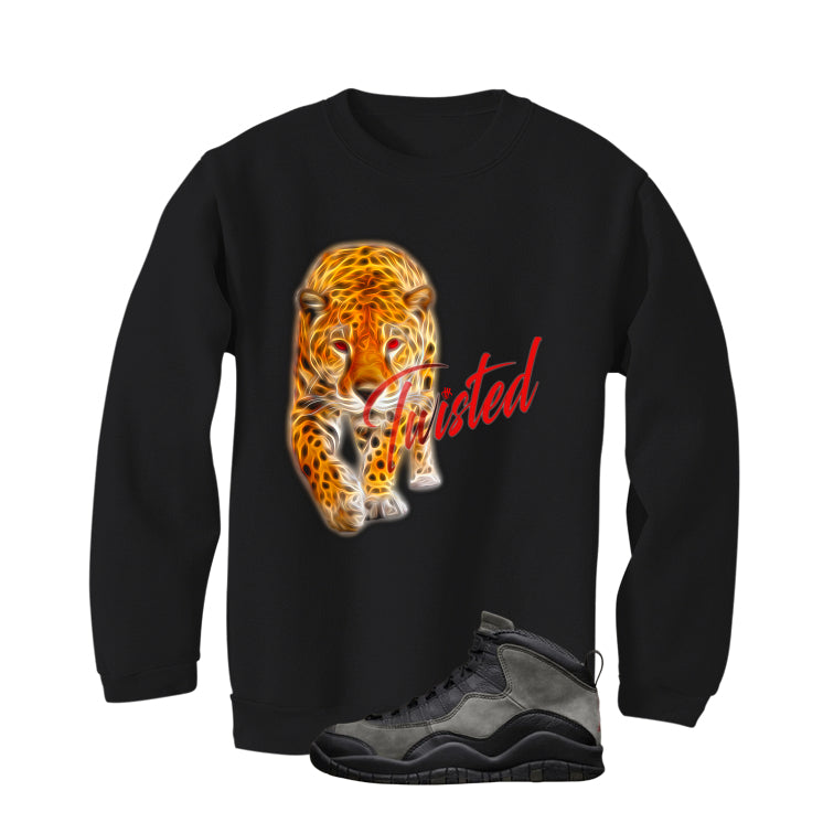 Air Jordan 10 Shadow Matching T-Shirt, Sweatshirts & Hoodies Black T-Shirt (Twisted)| illcurrency