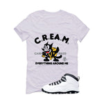 Air Jordan 10 OG Steel White T-Shirt (Cream)| illcurrency