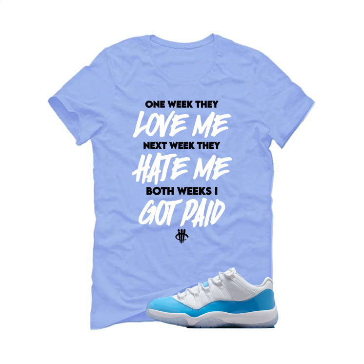 Air Jordan 11 Low University Blue Matching T-Shirt, Sweatshirts & Hoodies Carolina Blue T-Shirt (Paid)| illcurrency