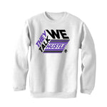 Air Jordan 13 “Court Purple” White T-Shirt (THEY TALK WE HUSTLE) - illCurrency Sneaker Matching Apparel