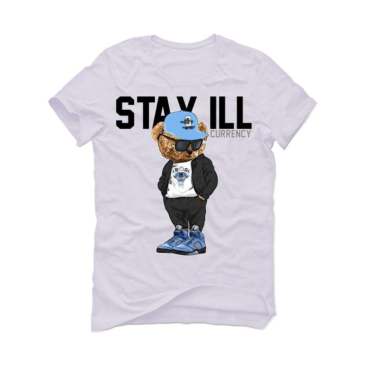 Air Jordan 5 “UNC” White T-Shirt (Stay ill Bear)